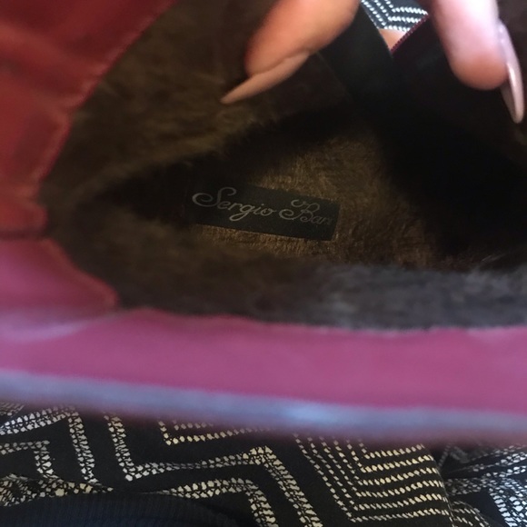 NWOT Sergio Bari burgundy boots Size 7 - Picture 8 of 8